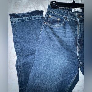 Zara Dark Blue Straight Jeans